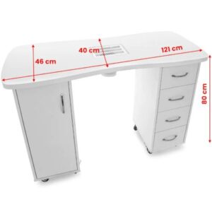 AC Desk with Two Cabinets and an Absorber White - Image 2